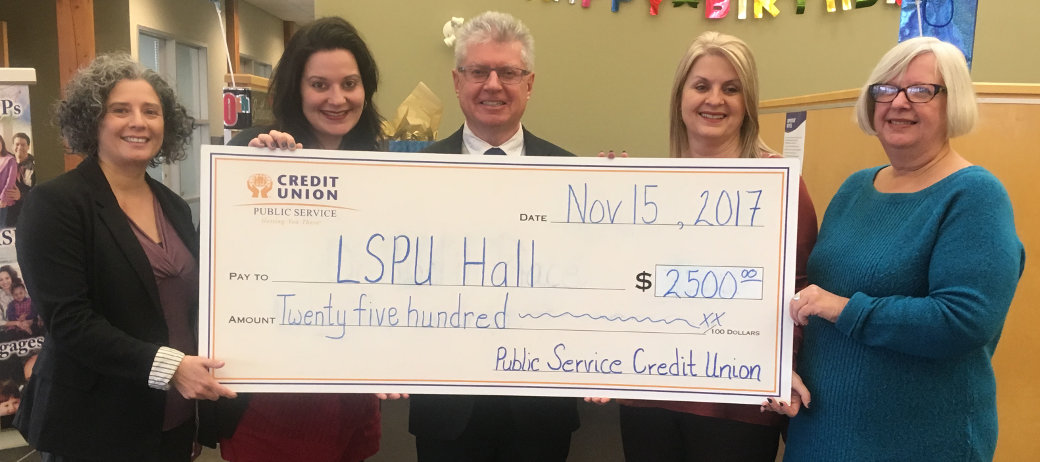 Public Service Credit Union contributed $2,500 to Resource Centre for the Arts/LSPU Hall on November 15, 2017